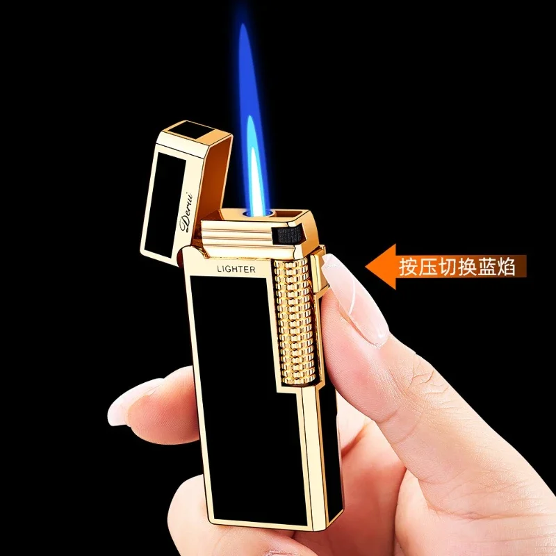 Pemantik Api Ganda Seri Resin Baru, Pengapian Geser Samping Versi Sempit Kelas Atas, Kotak Asli Pacar Kreatif