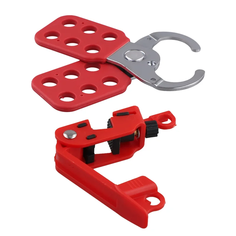 [NEWA76K!】 Circuit Breaker Lockout, Tagout Breaker Box Lock For Standard Single And Double Toggles,1Inch Jaw Steel Lockout Hasp