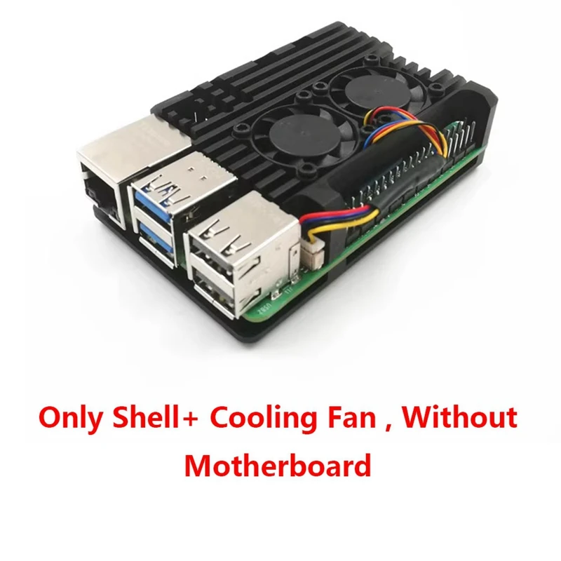 เคสป้องกันการกระจายความร้อนสีดําเปลือกอลูมิเนียมอัลลอยด์สําหรับ Raspberry Pi 5 Generation