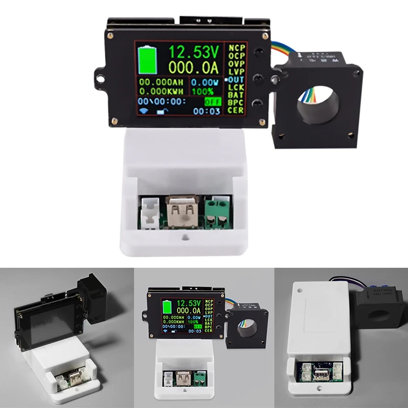 HOT SALE Charge Discharge Monitor Wireless Hall Color LCD Display Digital Voltage Ammeter Multi-Function Power Monitor