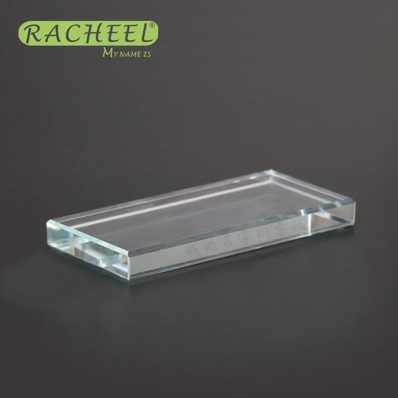 Rectangle-shaped Eyelash Glue Glass Holder False Eyelash Stand False Eyelash Extension Crystal Glass Glue Pallet Accessories