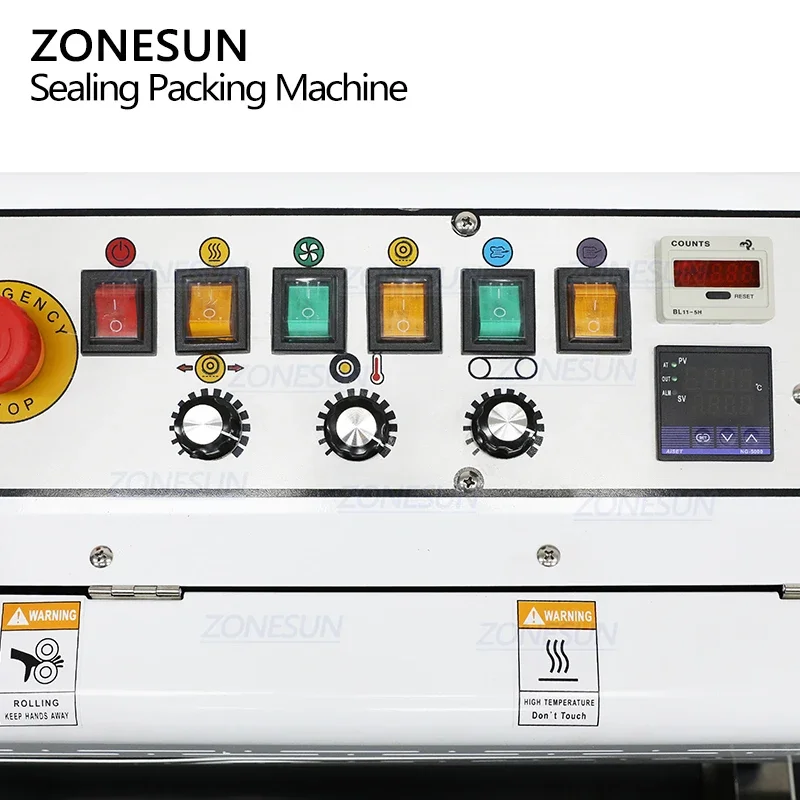 ZONESUN ZS-FK1080B Aluminum Foil Bags Plastic Pouches Continuous Vacuum Sealing Machine Gas Flush Sealer Packaging Equipment