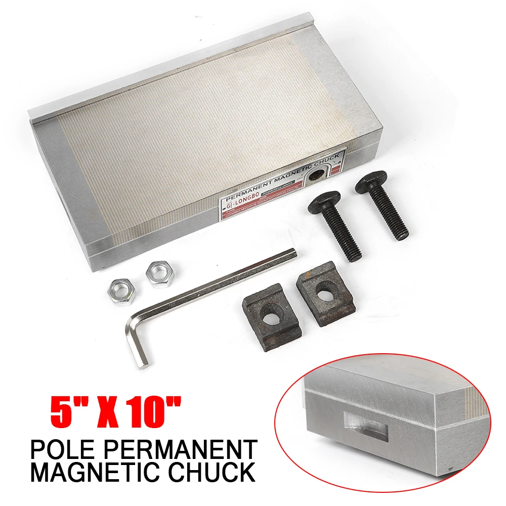 Chuck magnetik permanen penggiling permukaan 125*250mm