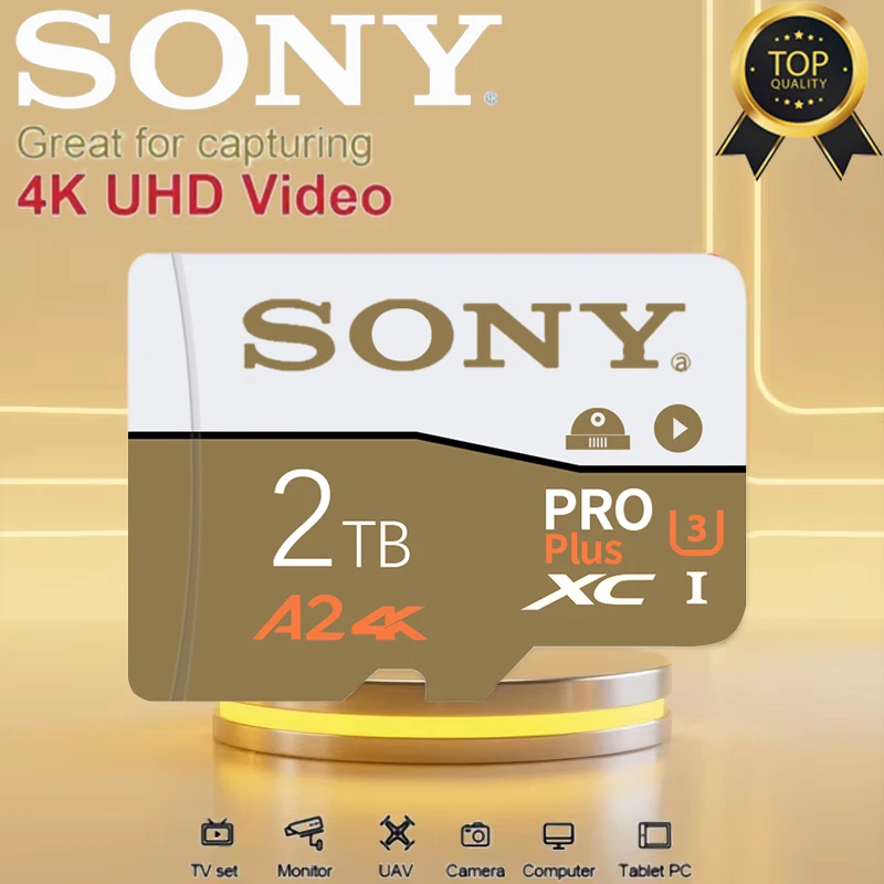 SONY Class10 SD Memory Card C10 UHS-I TF/SD Cards High Speed Micro TF SD Card 2TB 128GB Flash TF Card for Laptops/PC/MAC