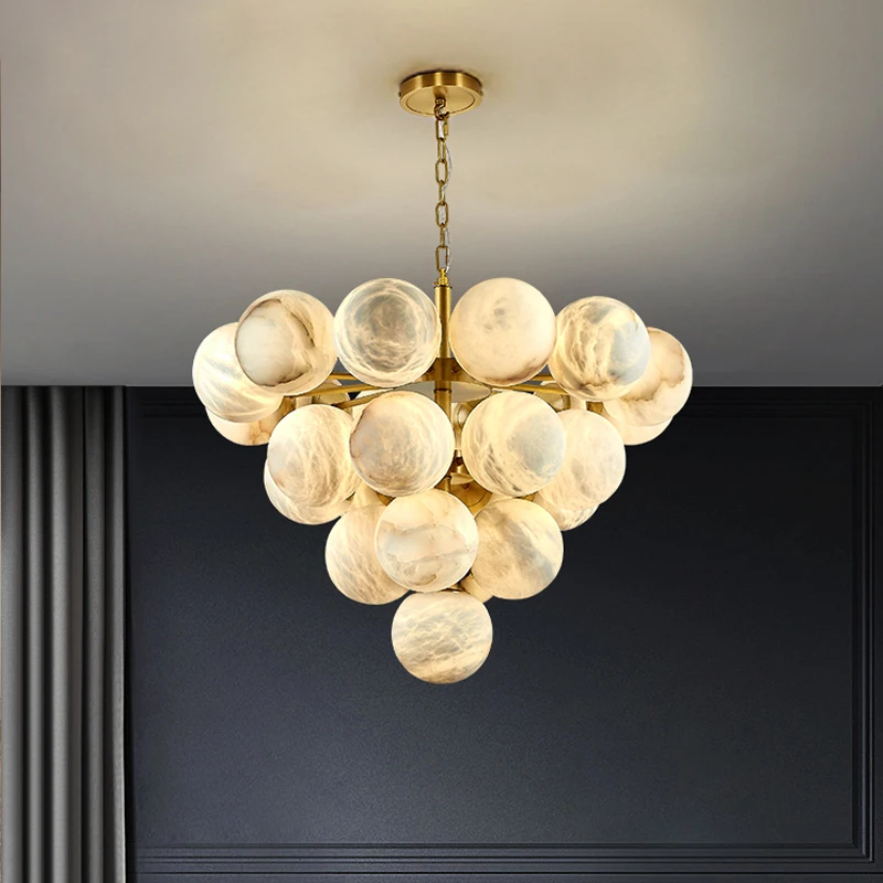 Pingpong World G9 Led Marble 2025 Chandelier Lighting Lustre Hanging Lamps Suspension Luminaire Lampen For Living Room