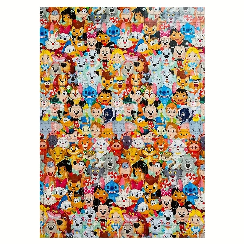 Puzzle animale personaggio dei cartoni animati Disney da 1000 pezzi - Regalo di gioco per adulti montato a parete, divertimento interattivo per la famiglia per Halloween e ringraziamenti