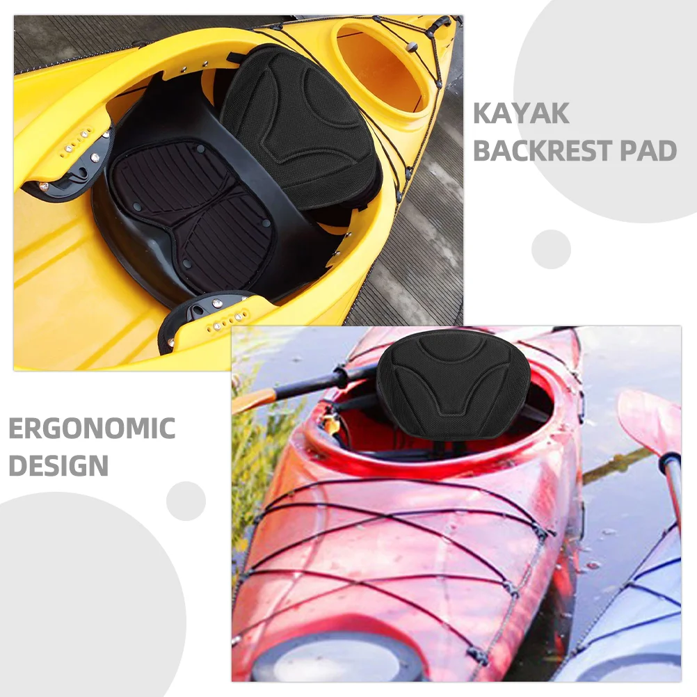 Kayak Back Cushion Pad Outdoor Comfortable Backrest EVA Black Support Mat Canoe Individual