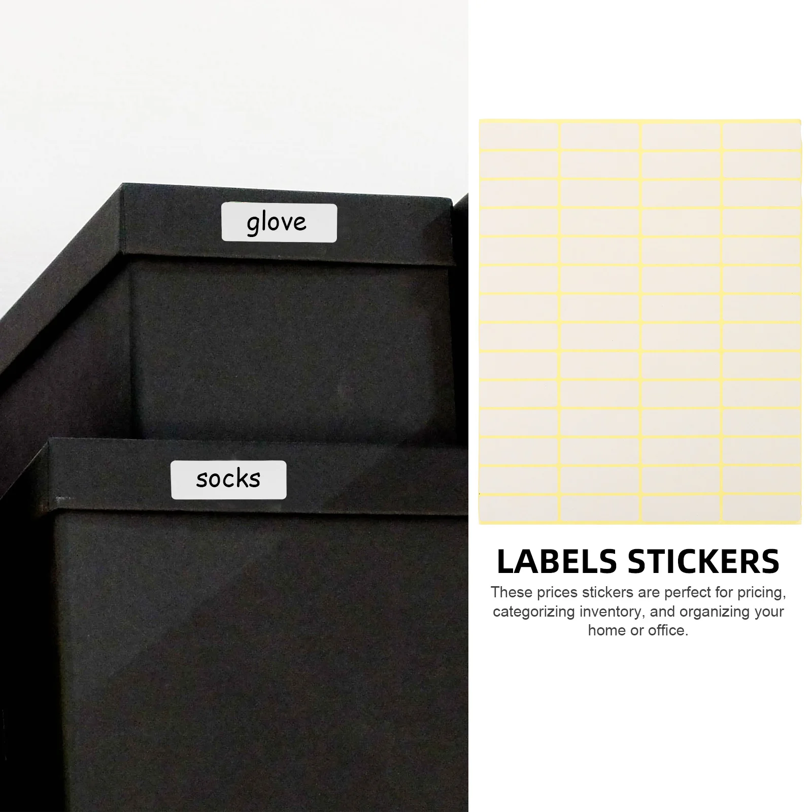 

840pcs Price Labels Stickers 15 Sheets Self Adhesive Blank Paper Small Size 13x38mm Ideal for Retail Home Office Easy Peel Off