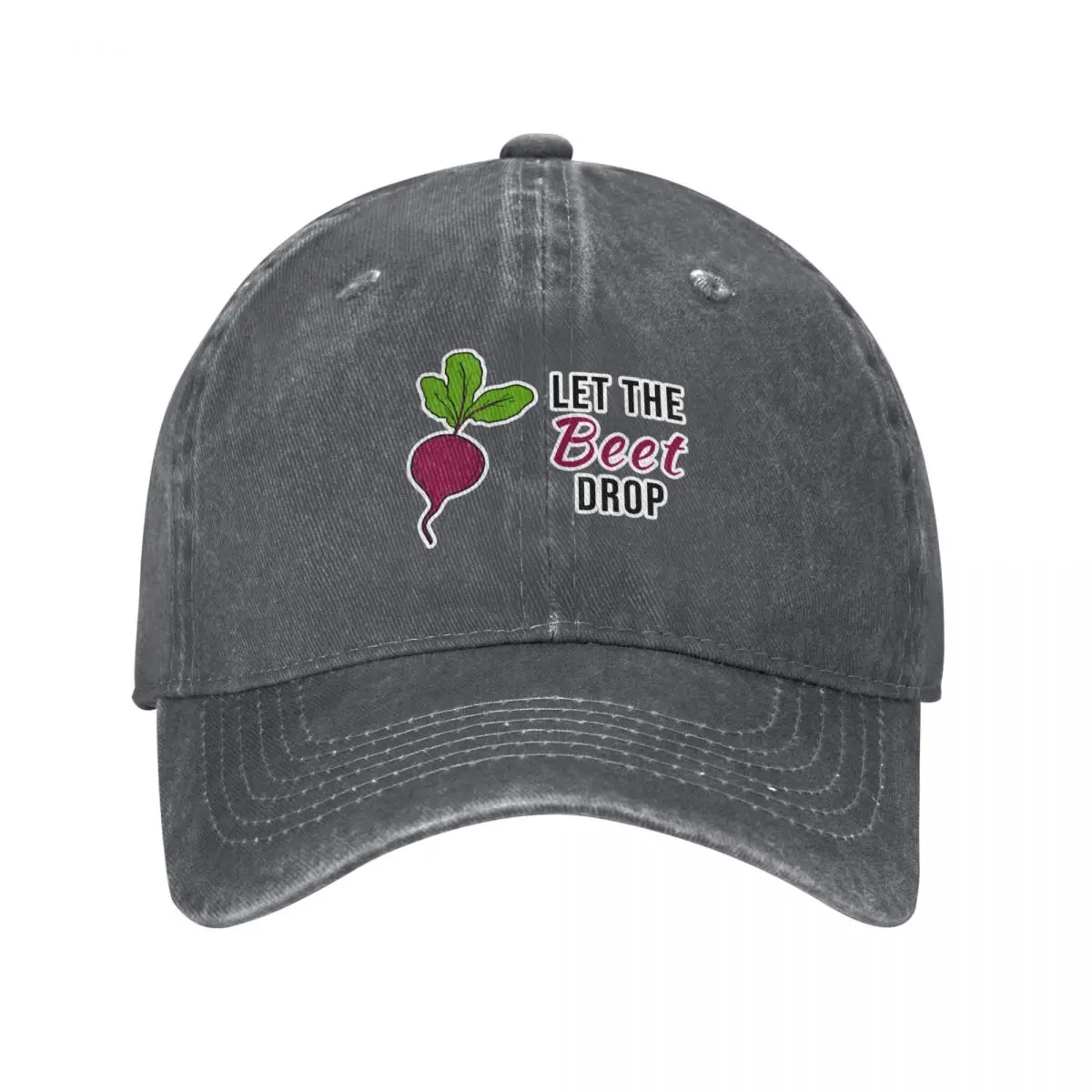 Let the Beet Drop - Food Word Pun Baseball Cap Hood Fashion Beach Military Tactical Cap Mens Tennis Women's