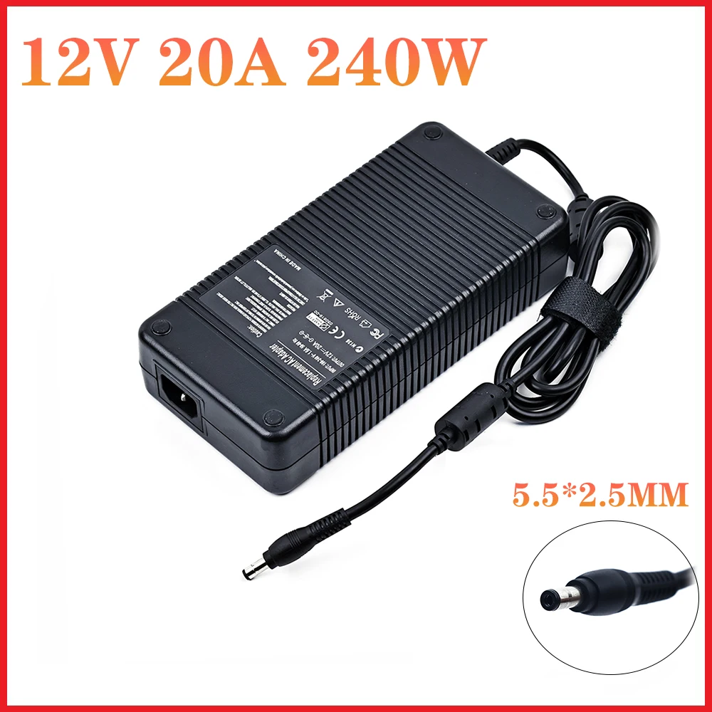 12V 20A 250W AC/DC Adapter Charger For 24Pin Pico ATX Switch Pcio PSU Car Auto Mini ITX PC High Power Supply Module ITX Z1