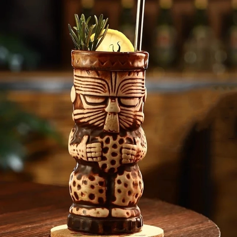 340 مللي كوب سيراميك تيكي إبداعي من البورسلين كوب نبيذ البيرة أداة بار