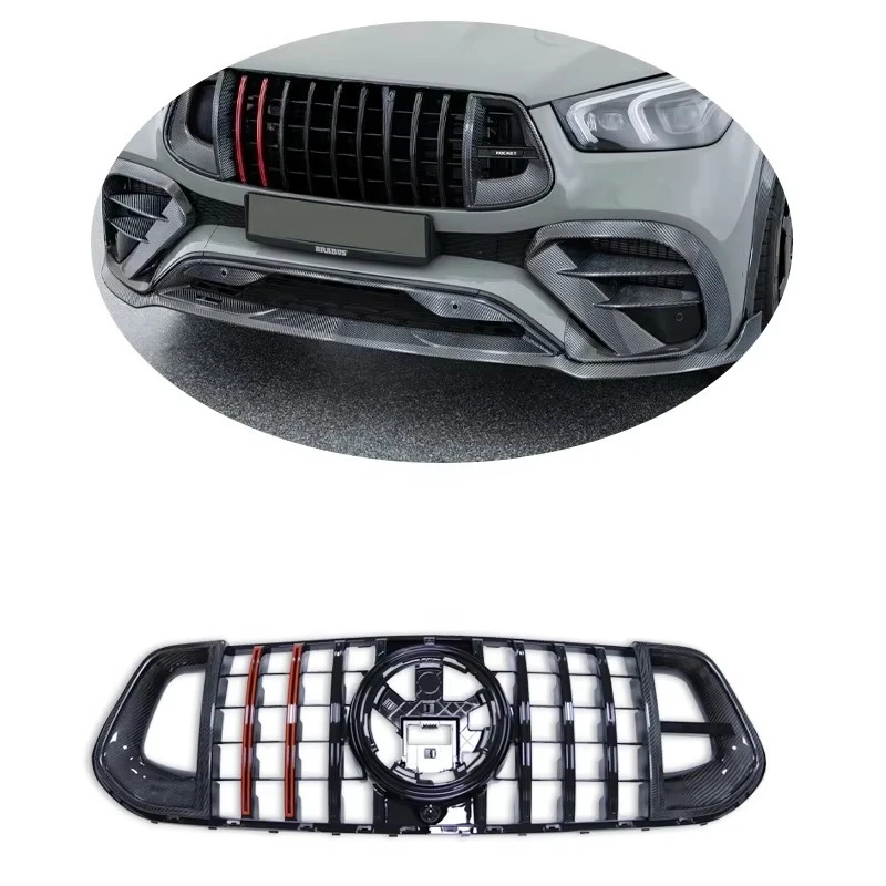 

Upgrade to GT Style Carbon Fiber Front Bumper Mesh Grille for GLE W167 2020-2024