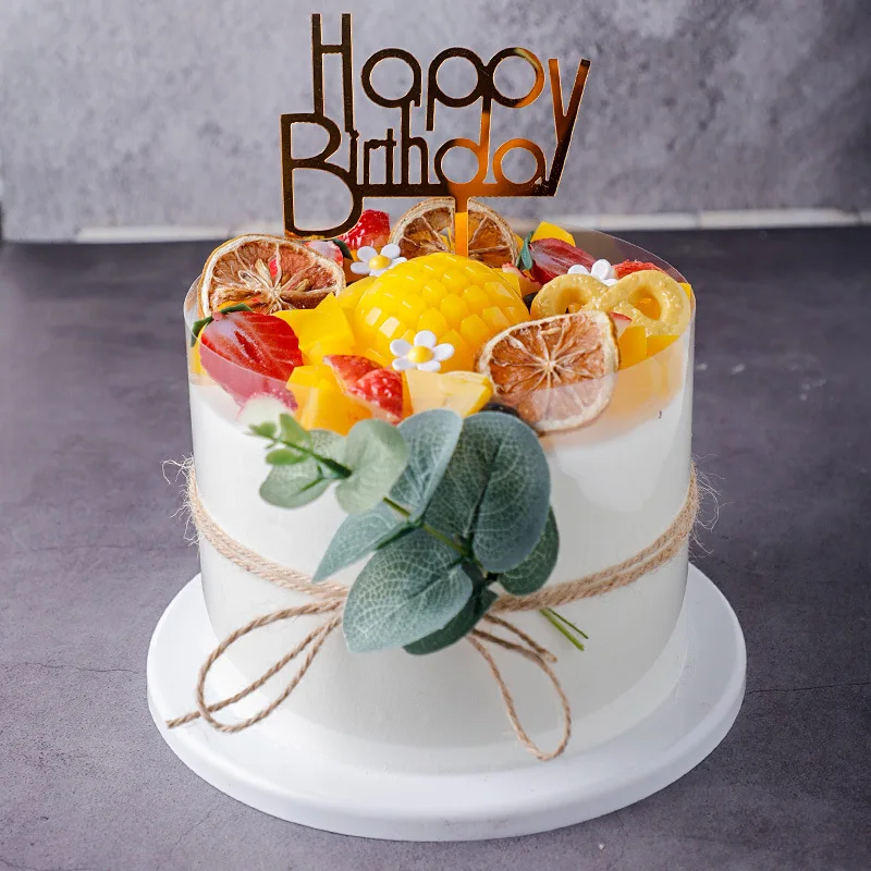 1pc Birthday cakes model simulation model fruit mousse cakes display window samples fake cake artificial cake decorations