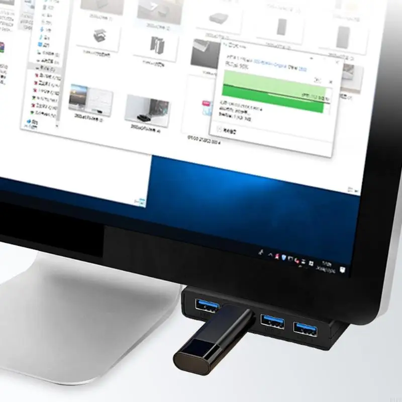 Adaptador USB Hub velocidade E1PF USB 4 Splitter externo porta para impressora disco U