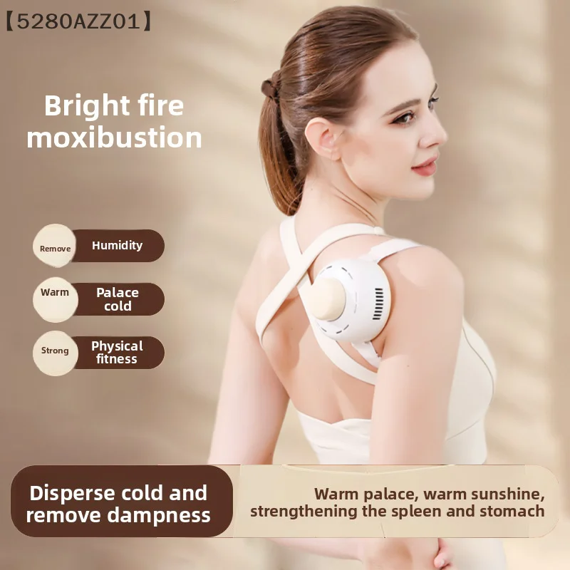 maveraHMA58 Potere per moxibustione senza fumo Scatola per moxa portatile Terapia per ombelico addominale, Sollievo dall'utero freddo, Supporto Yang, Corpo intero