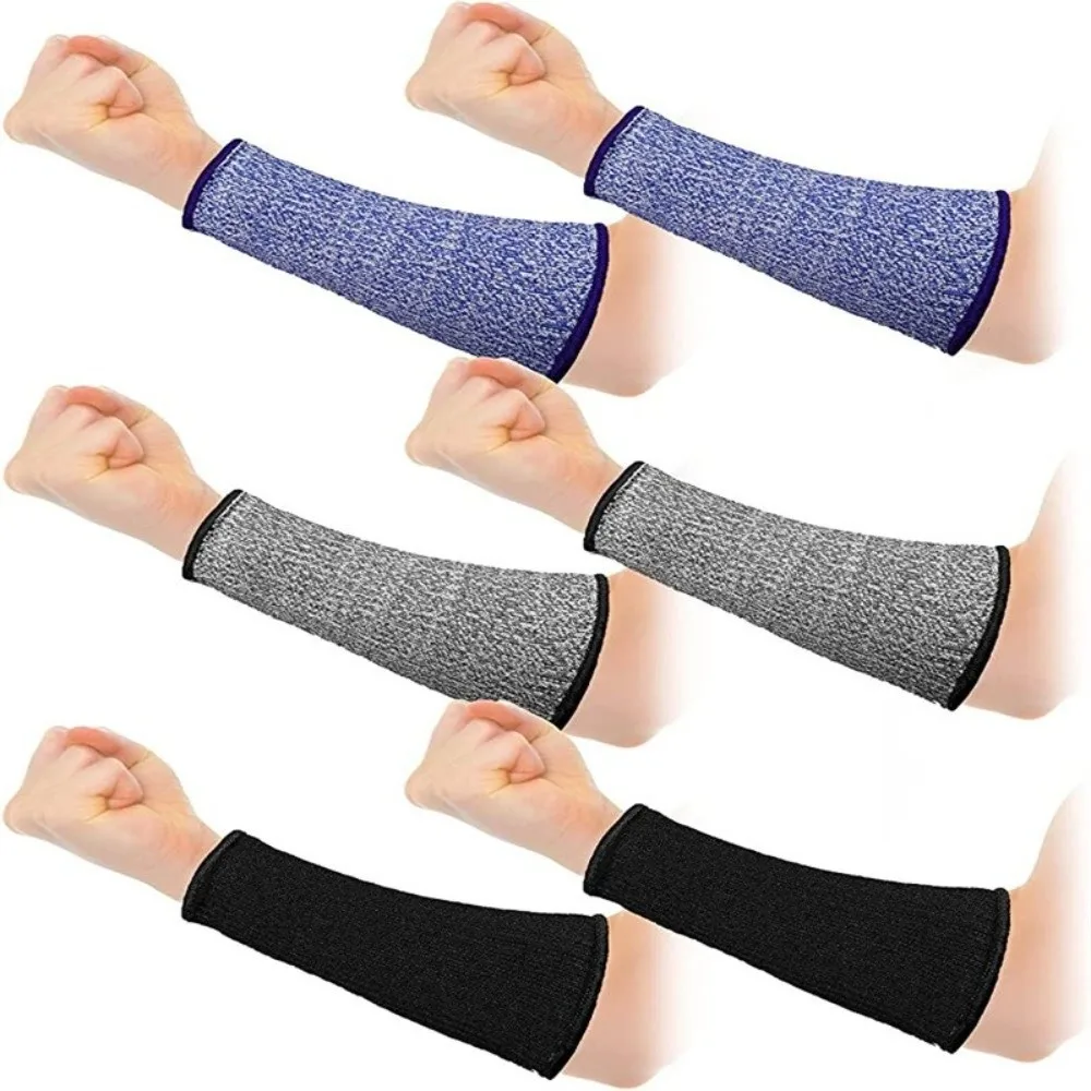 1 Pair Cut Resistant Arm Protectors Burn Resistant Level 5 Arm Protection Sleeves Safety Heat Resistant
