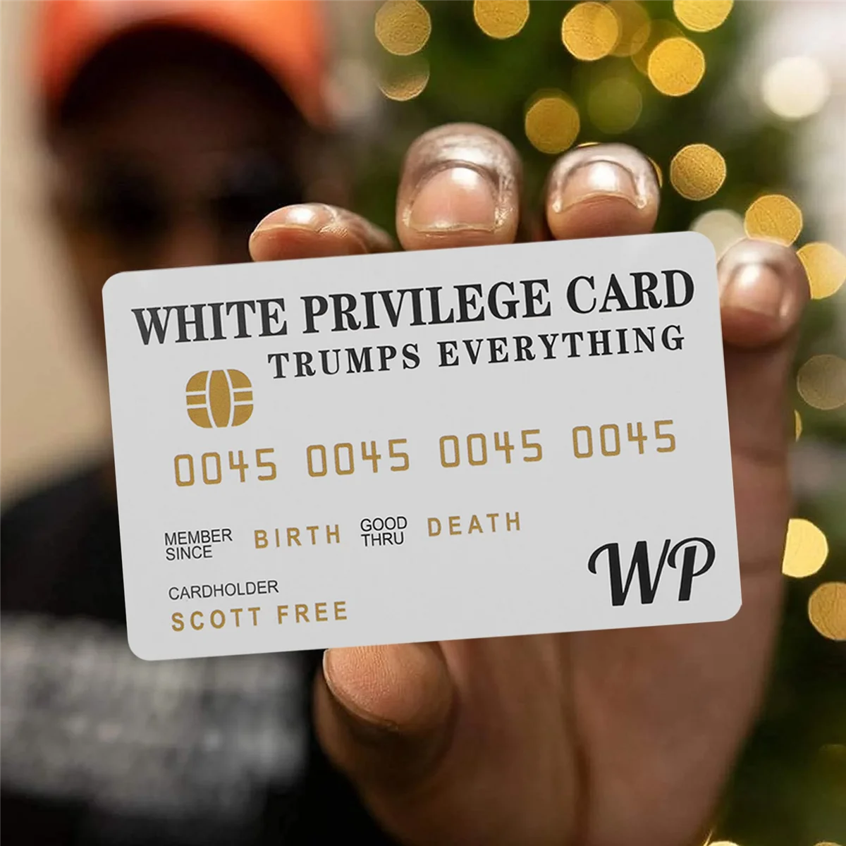 BVBV 10 PCS White Privilege Card Trumps Everything Credit Card Sets, Wallet Insert Card Romantic Card Business Gifts