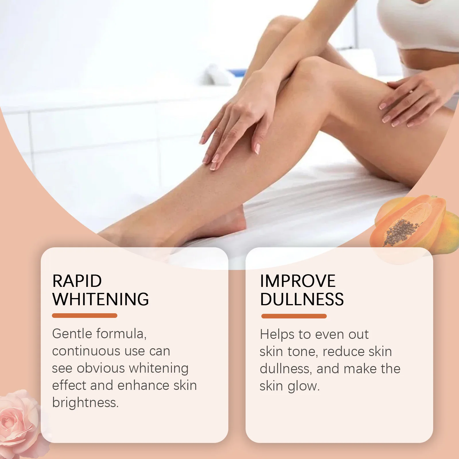 OceAura Papaya Oil for Skin Lightening 7 Days Whitening Body Firming Dark Skin Removal Oil for Muscle Relaxation Massage Thighs - view 5