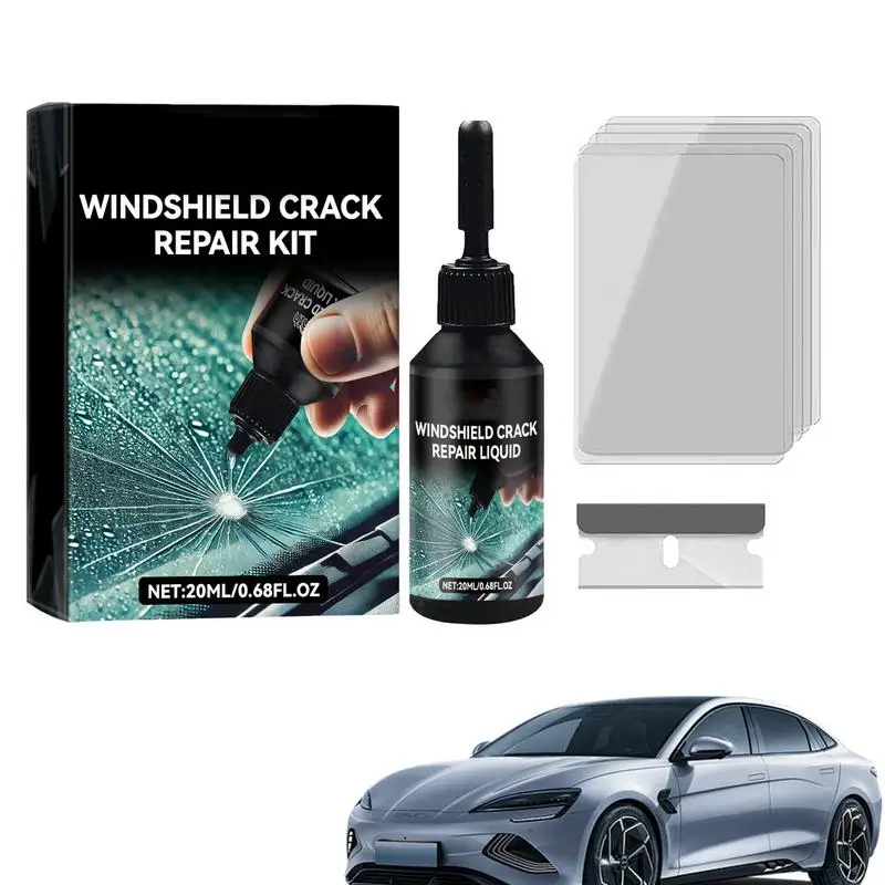 Windshield Fix Kit Repair Fluid Glass Fix Scratch Repair Kit Quick Fix For Chips 1 Glass Repair Fluid Kit For Bonding For Clear