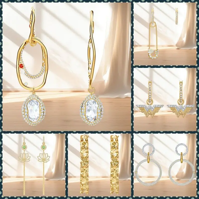 

2025 High-End Fashion Sparkle Vibrant Women's Beach Wedding Earrings Water-Resistant Trendy Now