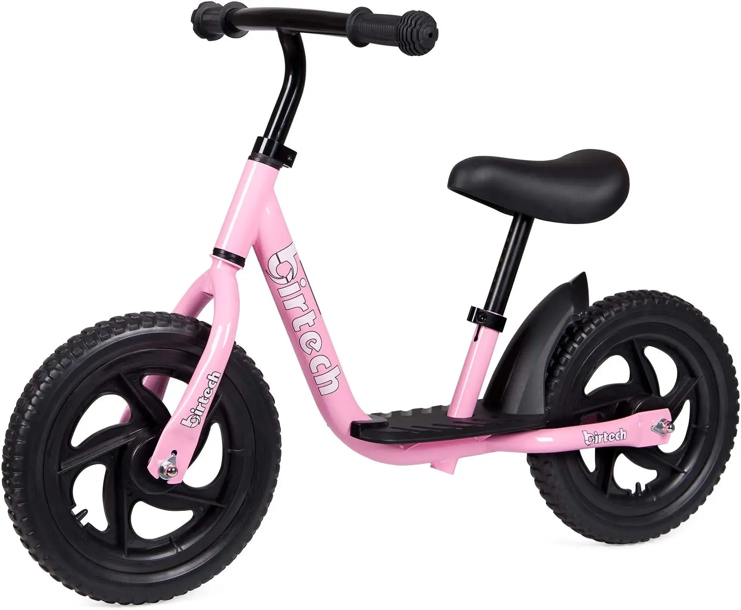 Balance Bike for 2-5 Year Old, 12 Inch Toddler Bike No Pedal Training Bicycle with Adjustable Seat Height, Airless Tire (Pink)