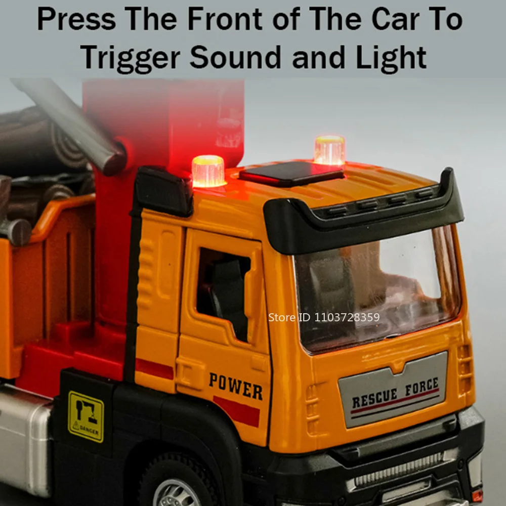 1:32 مصغرة الأخشاب النقل نماذج من الشاحنات اللعب سبيكة دييكاست المركبات الهندسية ضوء الصوت التراجع لعبة الهدايا لصبي