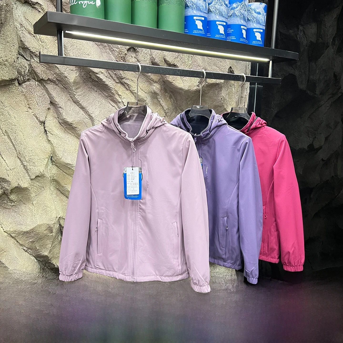 

Outdoor Women's New Autumn 2025 Double-Sided Wear Waterproof Soft ell Jaet Coat Polyester Nylon Cosite Fiber Zipper Cl...