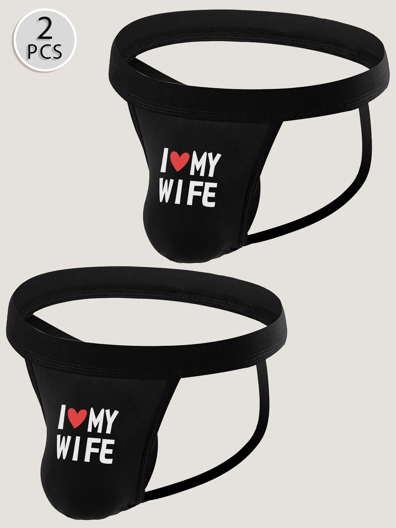 

2 шт. мужские стринги с v-образной спинкой - I LOVE MY WIFE - Sissies V-образные стринги сексуальные стринги с низкой посадкой и открытой спиной