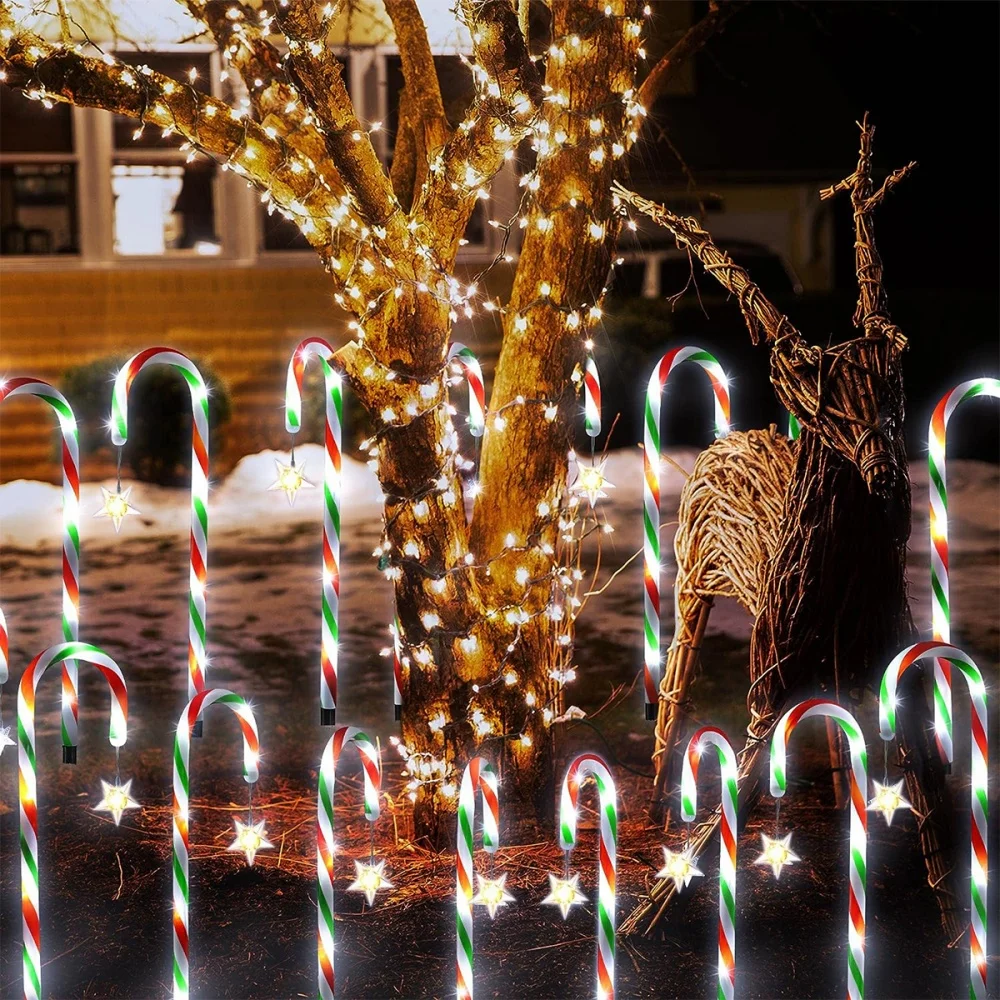 5/8PCS Solar Kerstster Snoepgo - Outdoor Lighting Yard Stakes recensie en prijs