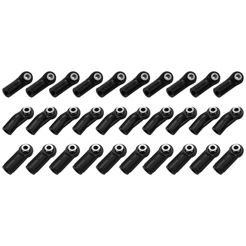 30PCS Plastic M4 Stangkoppen Link Ballen Hoofd Linkage Joint voor 1/10 RC Crawler Auto Axiale SCX10 II 90046 onderdelen