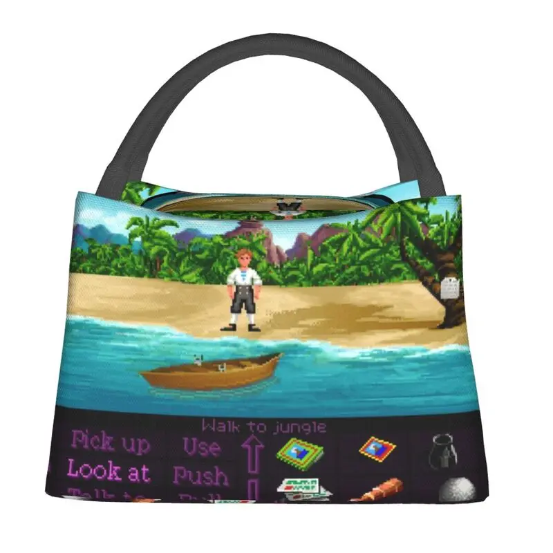 Finally On Monkey Island Insulated Lunch Bag for Work Office Adventure Action Game Leakproof Thermal Cooler Lunch Box Women