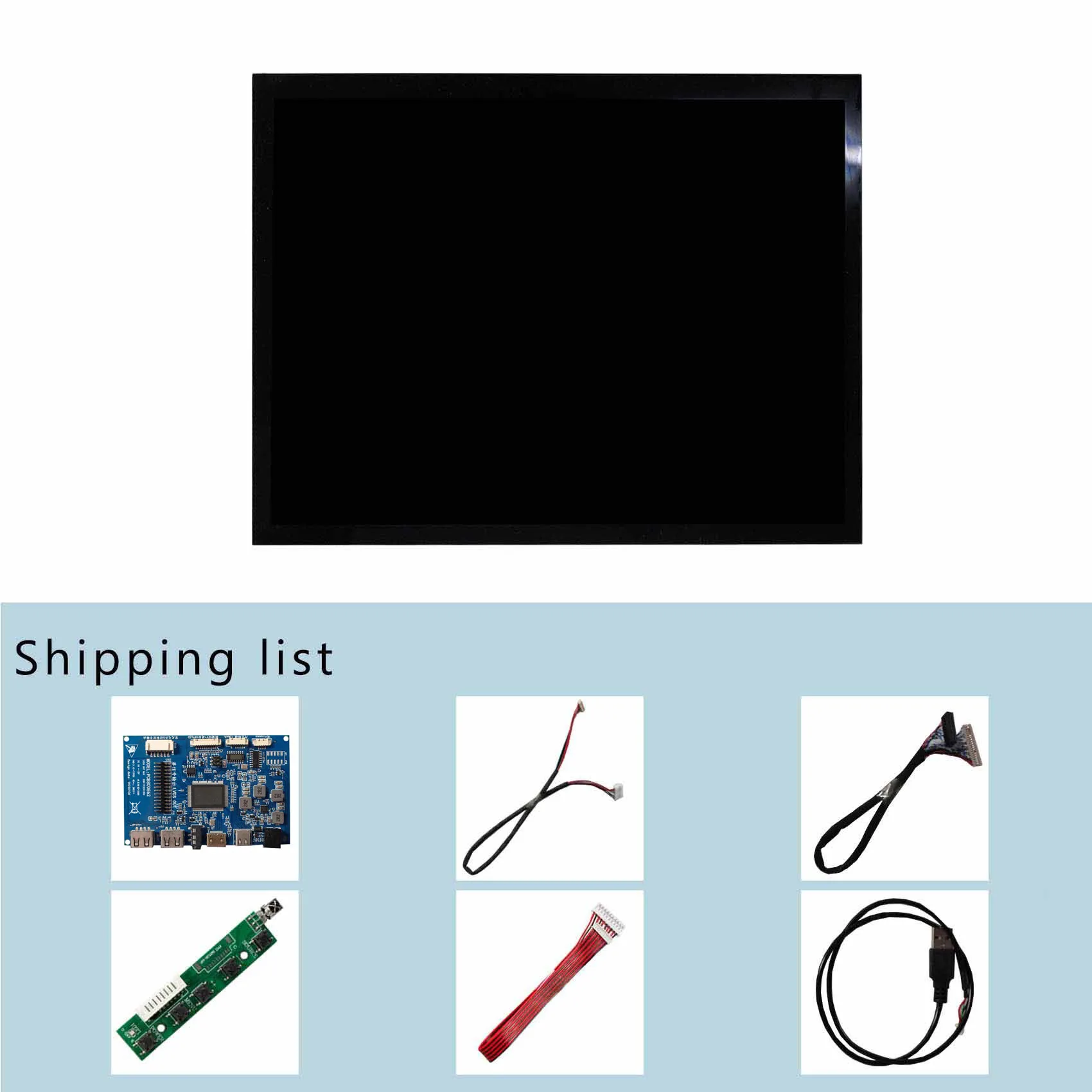 Placa HD USB tipo C 12,1" 1024x768 4:3 600nit IPS tela de toque LCD capacitiva