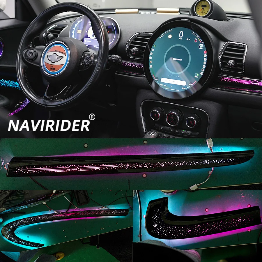 Ambient Light Upgrade For BMW MINI F54 Starry Sky Environment Dreamy Color RGB Center Console Decorative Panel 4 Door Interior