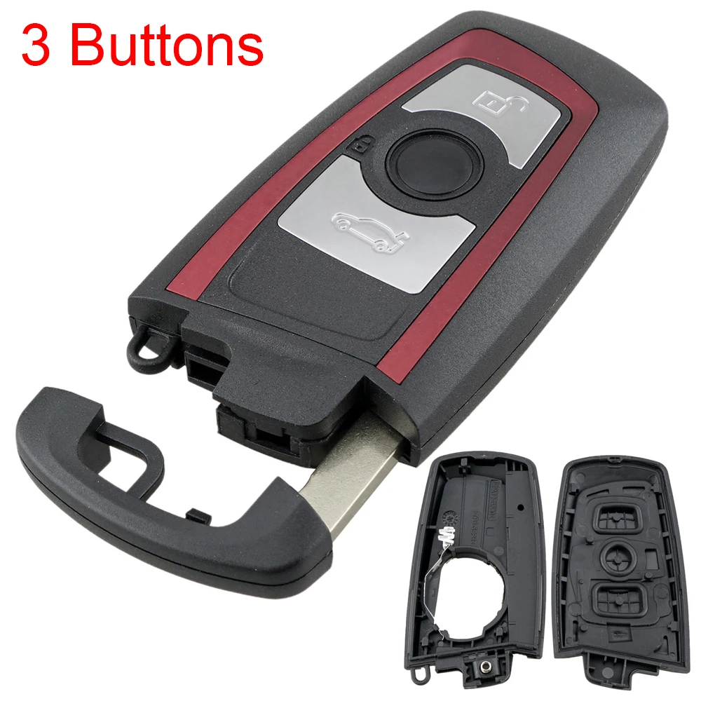

3 Buttons Smart Key Shell Cover Remote Keyless Case with Uncut Blank Blade Fit BMW CAS4 F 3 5 7 Series/X3 F25/X4 F25/M2/ F87/M3