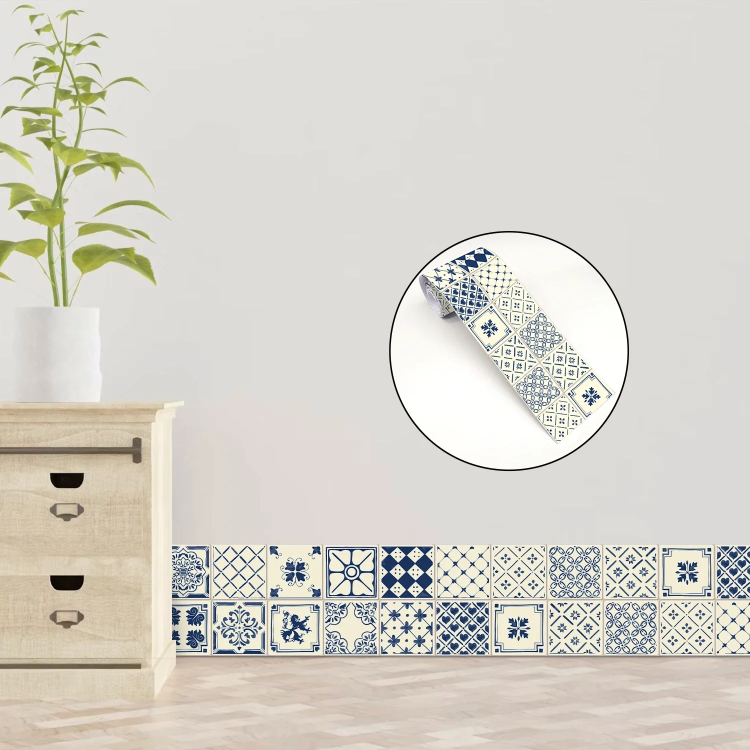 البوهيمي نمط بلاط الجدار ملصق قشر وعصا الحمام المطبخ باكسبلاش خزانة ديكور الخصر التفاف قطاع الفن صور مطبوعة للحوائط