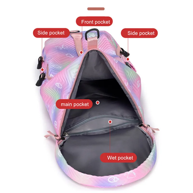 Gym Bags Fitness Shoe Pocket Male Waterproof Large Swimming Travel Shoulder Bolsas Women Training And Exercise Sports Backpacks