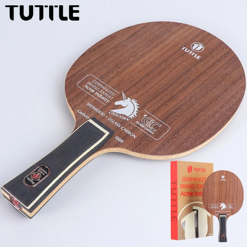 

TUTTLE 5-Ply Walnut Wood 2 Glass Carbon Table Tennis Blade Professional Competition Training Ping Pong Paddle with Original Box