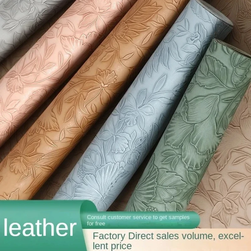 

3D тисненая ткань из искусственной кожи, утолщенная водонепроницаемая ткань из искусственной кожи для изголовья дивана, настенное покрытие, сумки для шитья, искусственная кожа своими руками