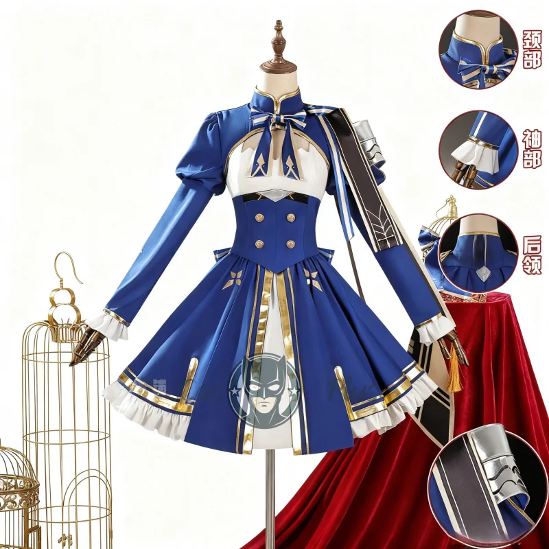 

Новый костюм для косплея Fate Grand Order HSR: Saber Destruction/Wind, верхняя юбка, повязка на голову, галстук-бабочка, носок, полный комплект для Хэллоуина