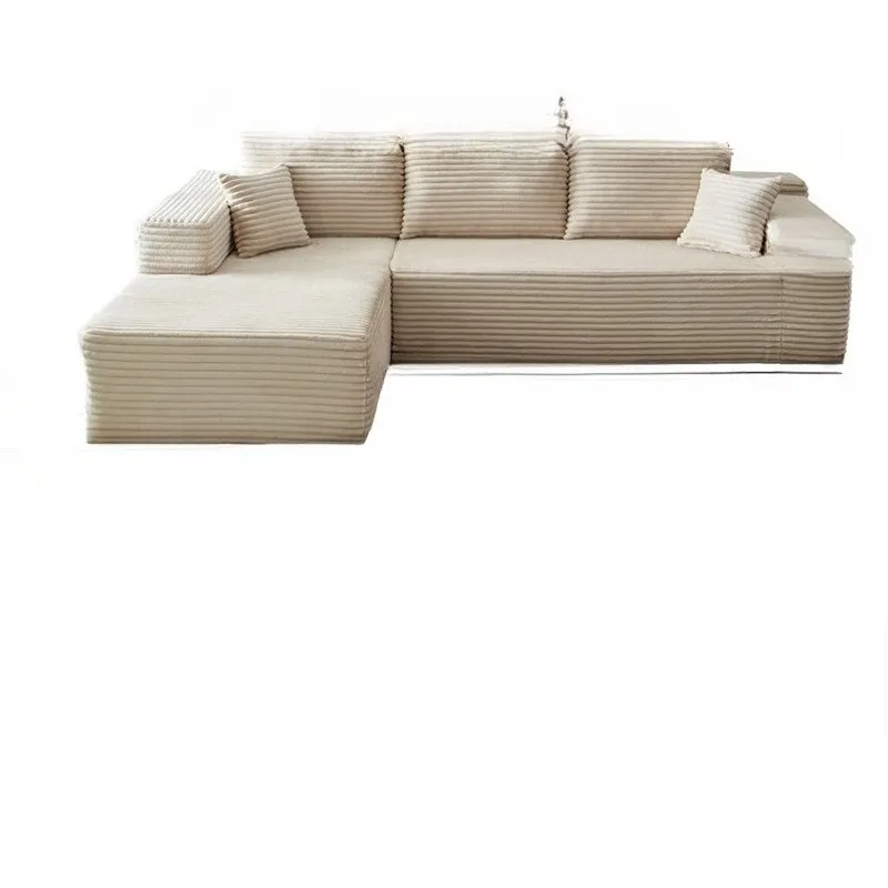 

Vacuum compression sofa with L-shaped concubine chair combination living room small apartment sofa double