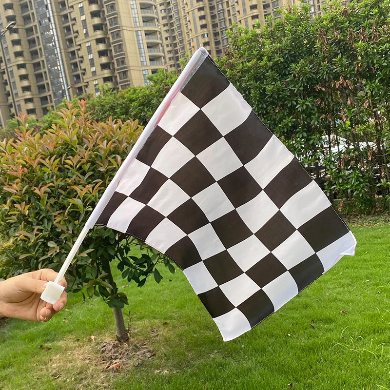 Aerlxemrbrae Custom Car Racing Flag Banner Size 45X30cm Window Mini Car Flag Racing Checkered Flags Motorsport view 5