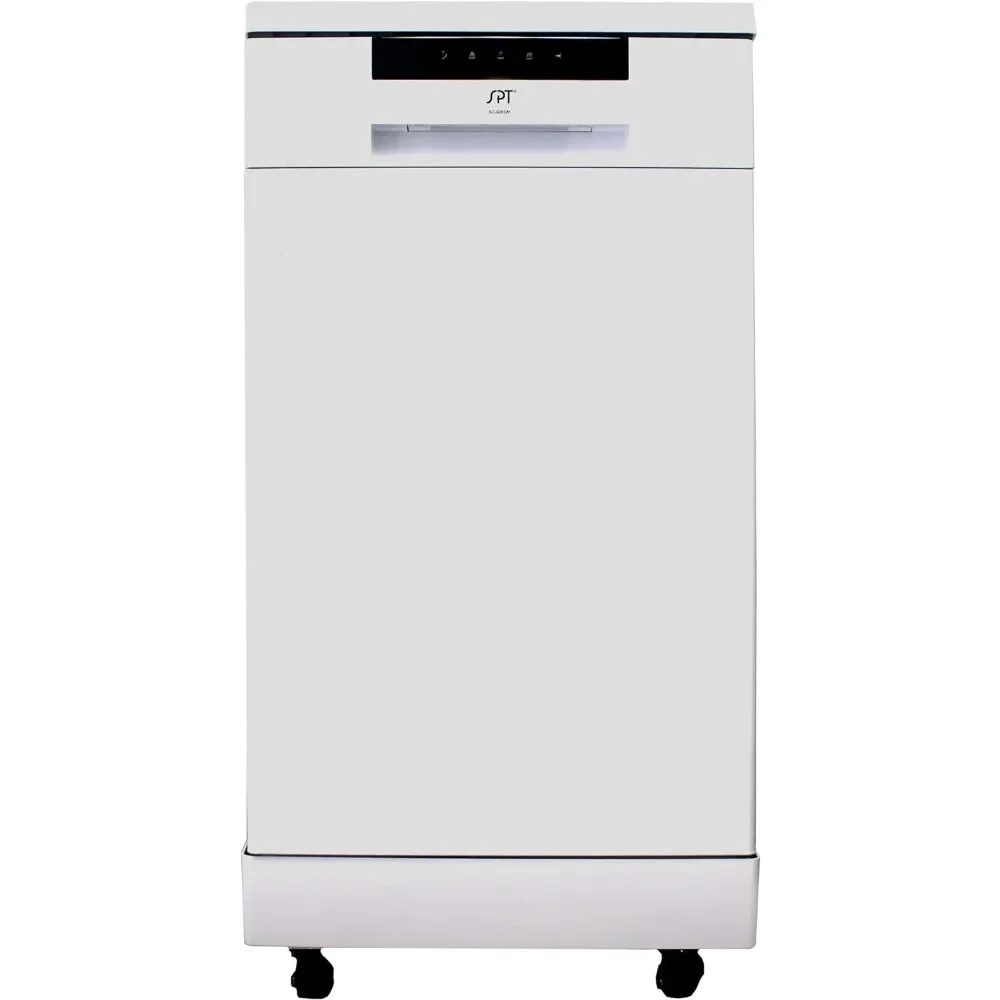 18″ Wide Portable Dishwasher with ENERGY STAR, 6 Wash Programs, 8 Place Settings and Stainless Steel Tub – White