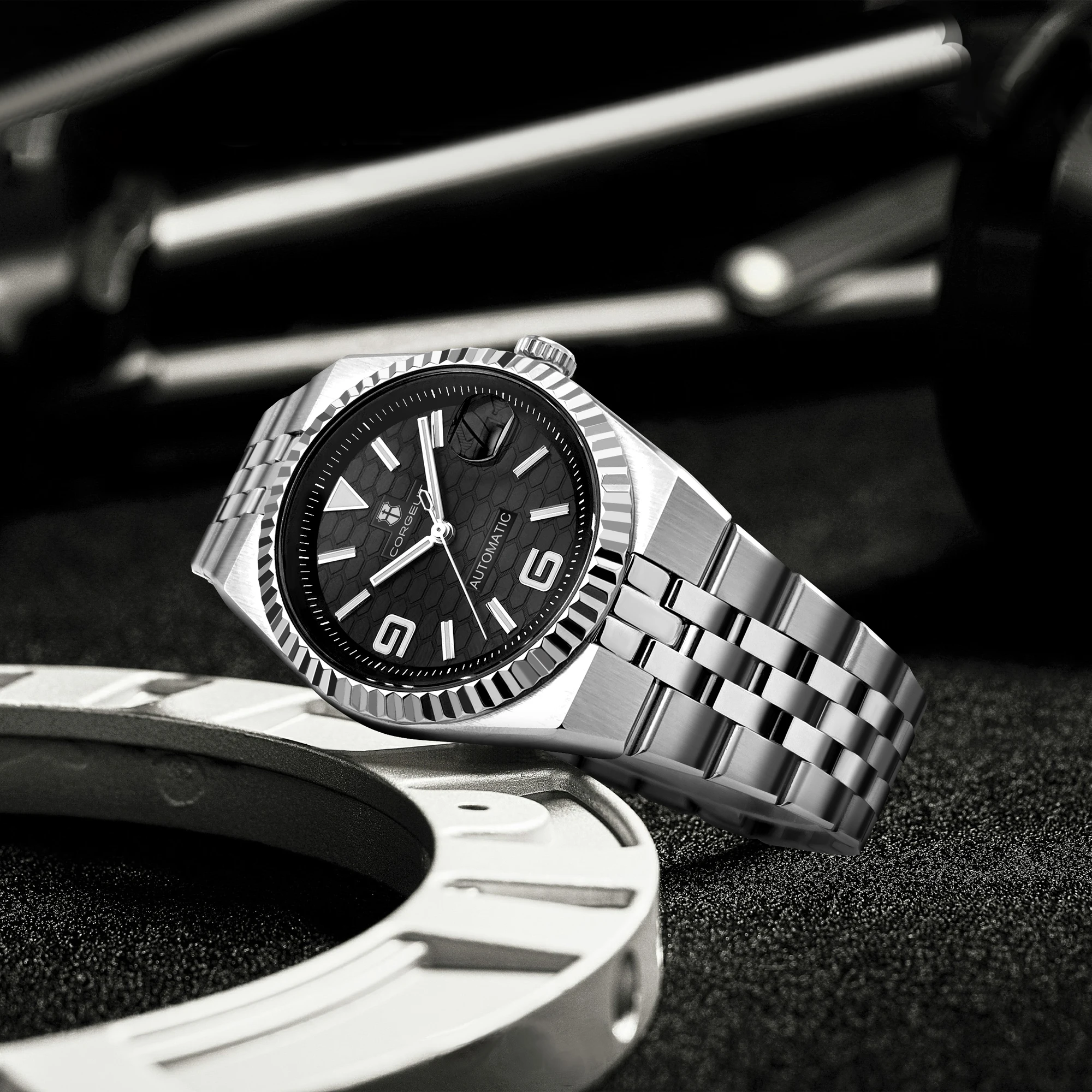 40mm Custom NH35A Miyota Sport 10ATM   Watch Case Sapphire Glass Luminous Deployant Clasp Deepwaterproof