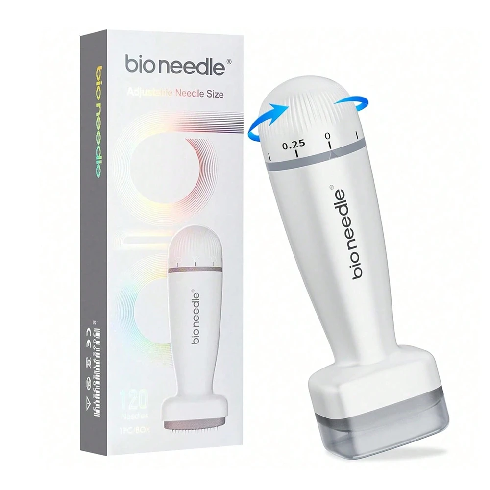 New Bio Needle 120Pin Derma Stamp Adjustable Microneedling For Face Body Care Home Use Derma Rolling System
