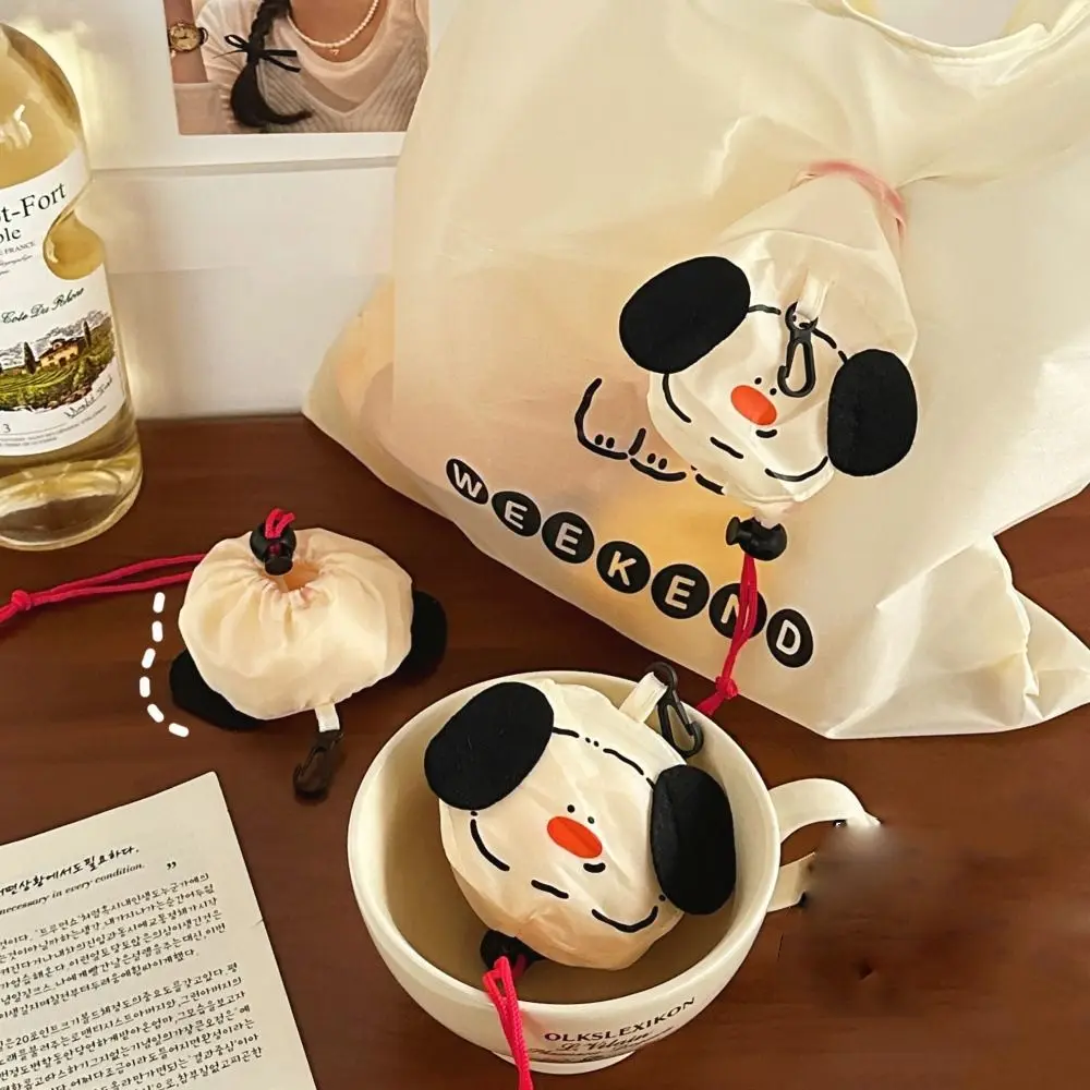 

Портативная нейлоновая складная сумка для покупок, сумки для хранения, большая сумка, эко-сумка с милой собакой, многоразовая водонепроницаемая дорожная сумка для продуктов, дорожная сумка