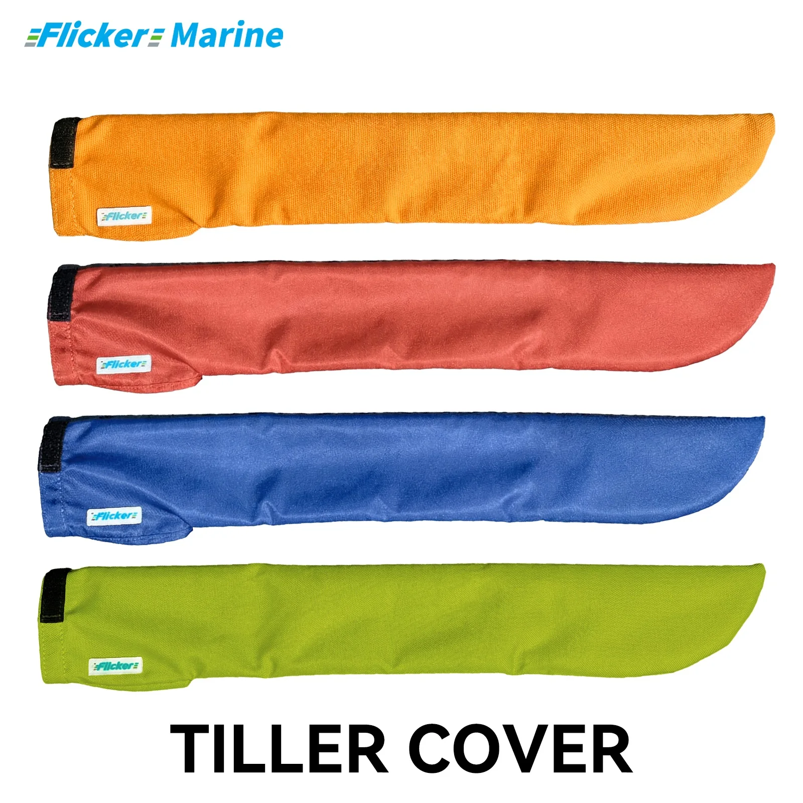 flicker-marine-カラフルなティラーカバー、耐久性のあるマリン生地、安全にフィットするデザイン、簡単な取り付け、ステアリング保護、互換性あり