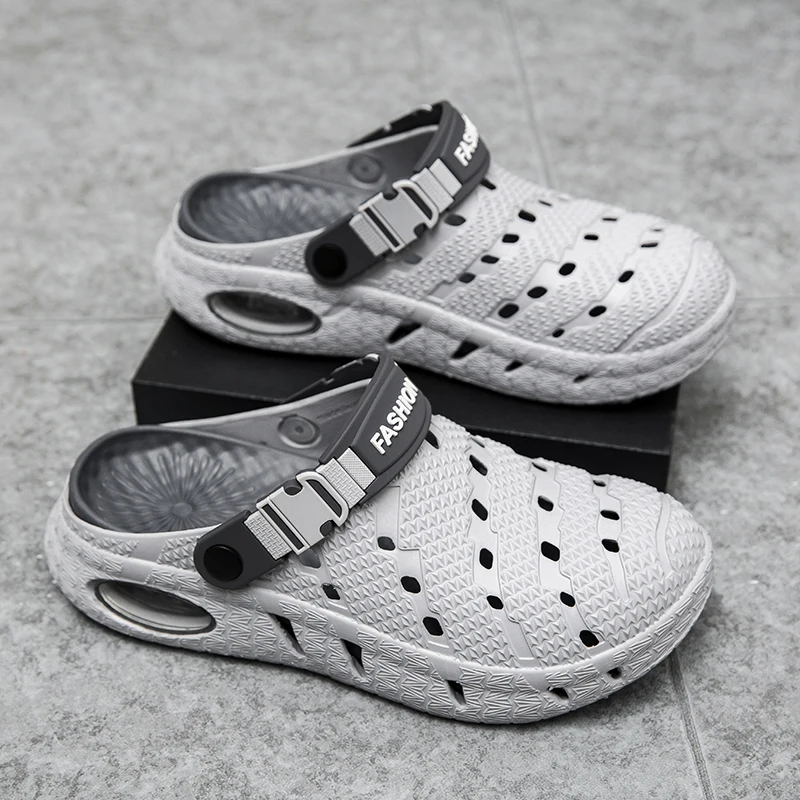Trendy Brand Men's Summer 3D Printed Anti-slip Wear-resistant Cool Slippers Driving Sports Beach Slippers Breathable Lightweight