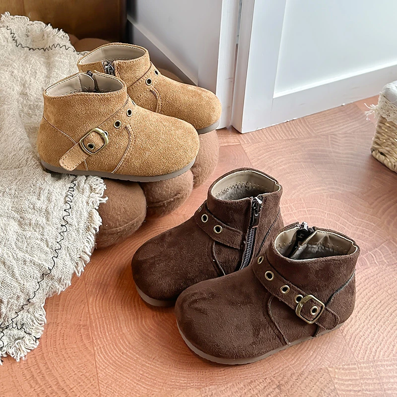 Autumn Winter Baby Girls Boys Snow Boots Outdoor Children Casual Shoes Anti-slip Soft Sole Kids Boots Comfortable Student Shoes