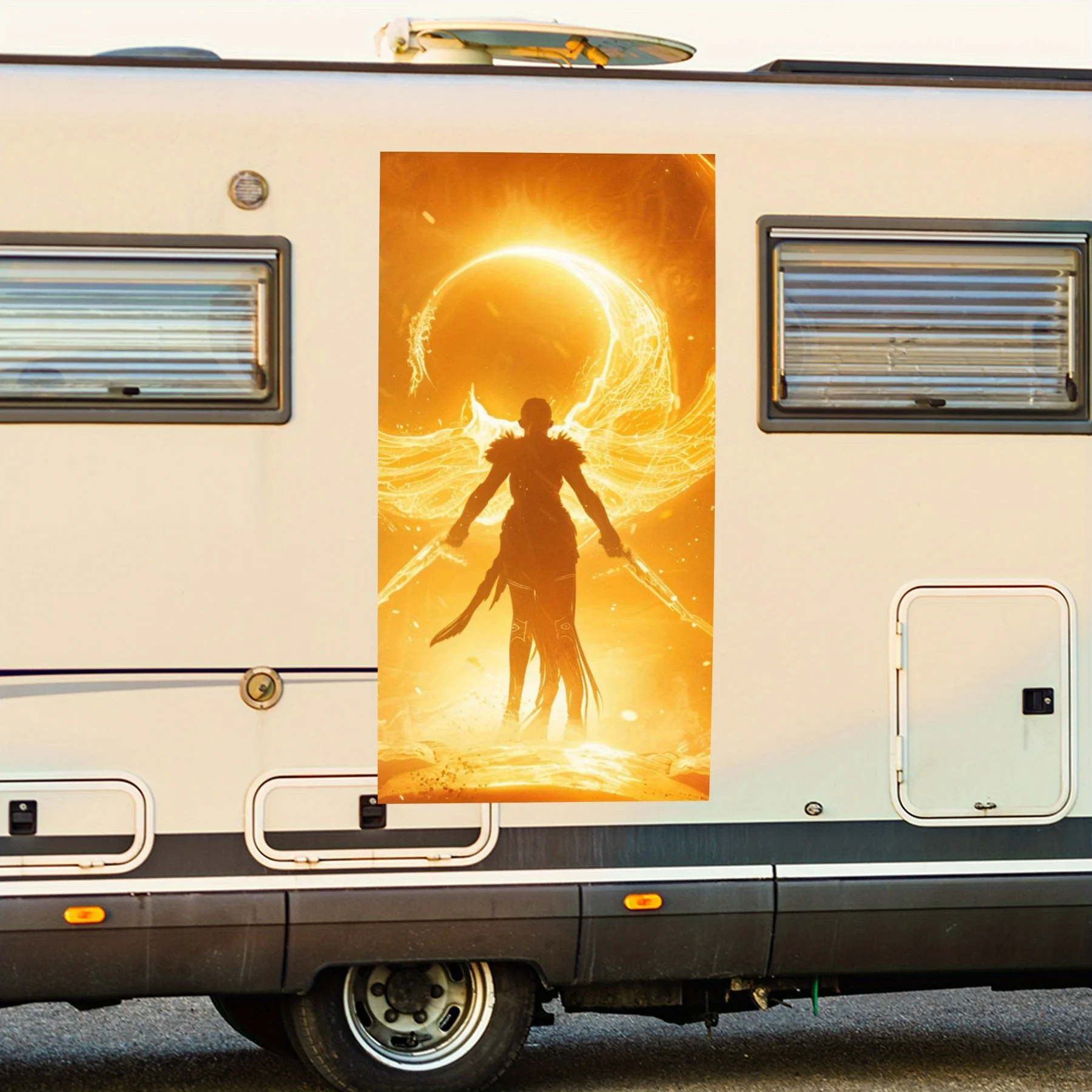 

Наклейка на автомобиль Epic Warrior Light, виниловая наклейка на сторону моторики дома, водонепроницаемая самоклеящаяся виниловая наклейка на сторону