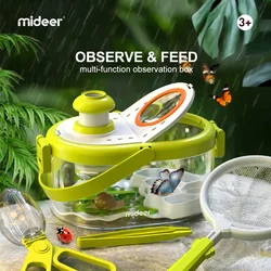 Mideer Bug Viewer Outdoor Insect Box Magnifier Observer Kit Catcher Cage Kids Science Nature Exploration Tools Educational Toy